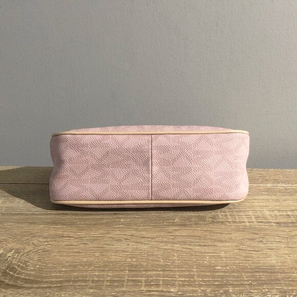 Michael Kors Monogram Mini Apricot Pink Shoulder Crossbody Bag - Picture 9 of 14